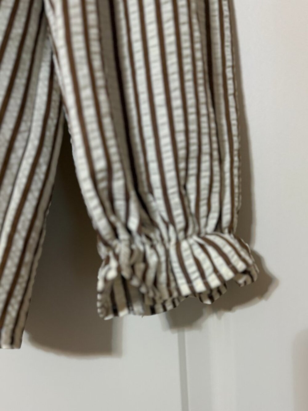 Fall Striped Ruffle Neck Top - Picture 4 of 5